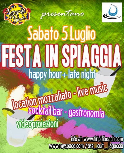 festa in spiaggia